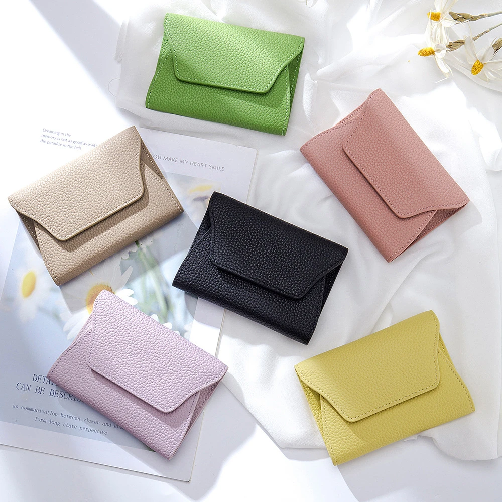 New Genuine Leather Fashion Ultrathin Zero Wallet Cowhide Simple Creative Card Bag Coin Bag Mini Storage Bag