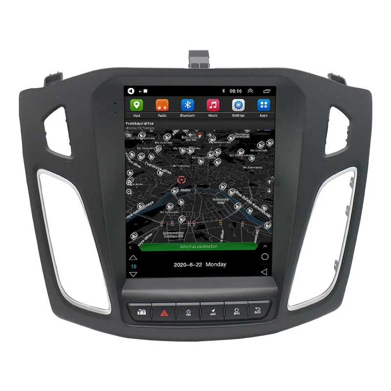 Ford Focus 3 Mk Salon 2012-2017 вертикальный экран Tesla Автомобильный GPS мультимедийный