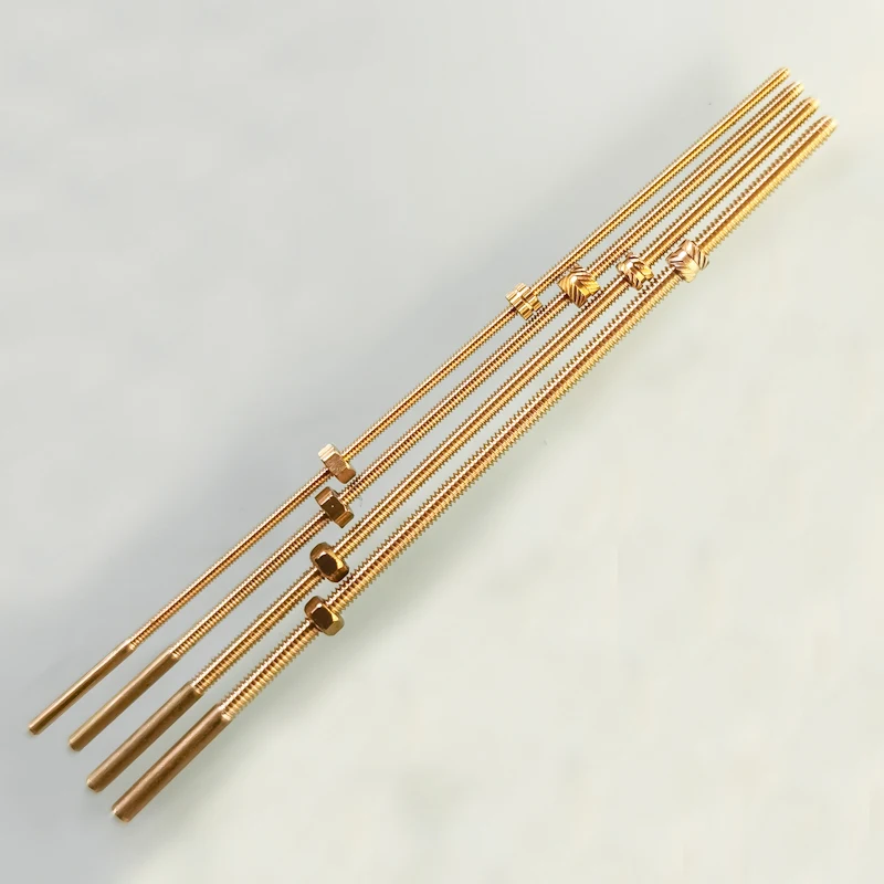 

4PCS M1 M1.2 M1.4 Thread Screw Rod Brass Transmission Axle Static Change Move Linkage for 1/87 1/64 1/50 RC Engineering Vehicle