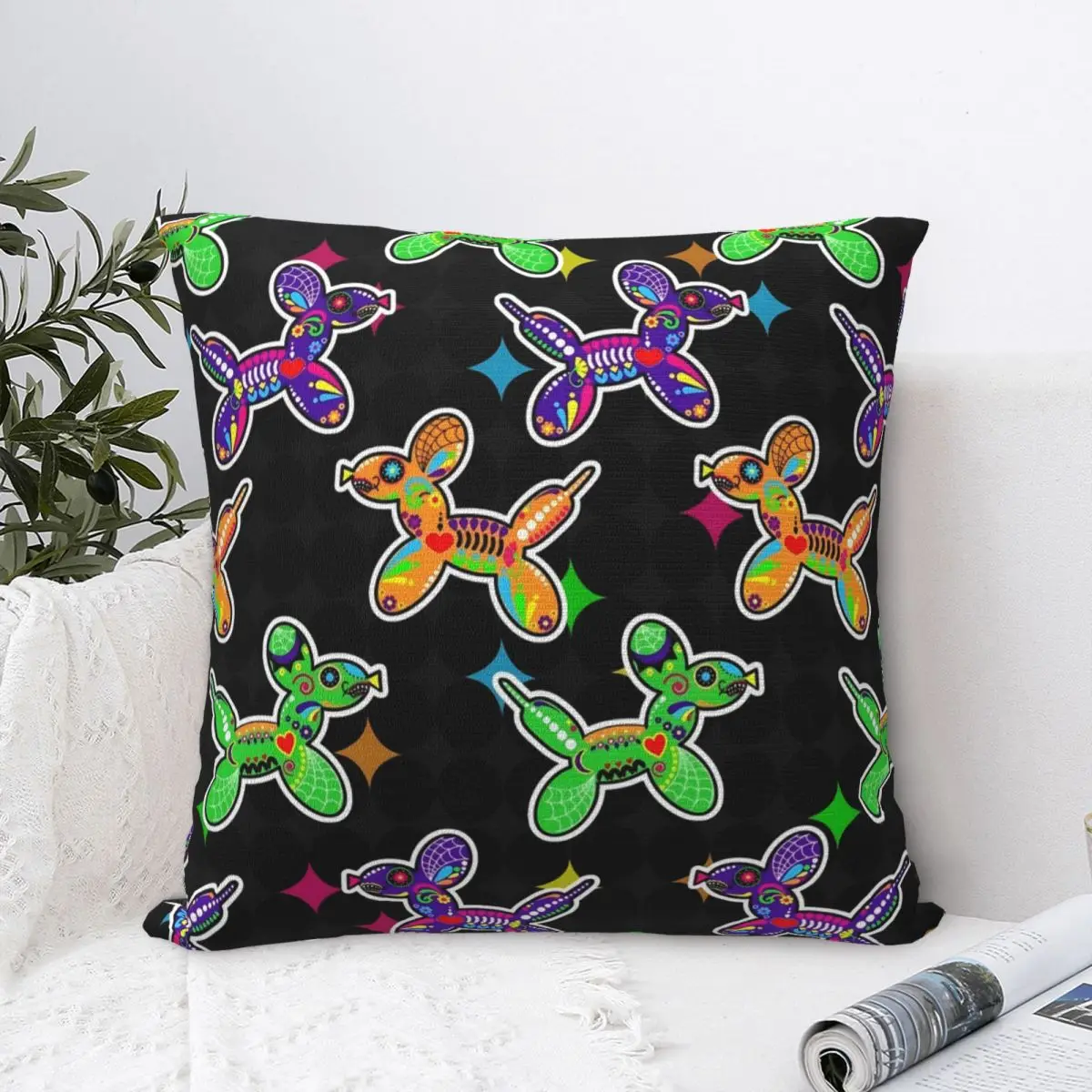 Наволочка с рисунком в виде сахарной планки разноцветная модная наволочка для