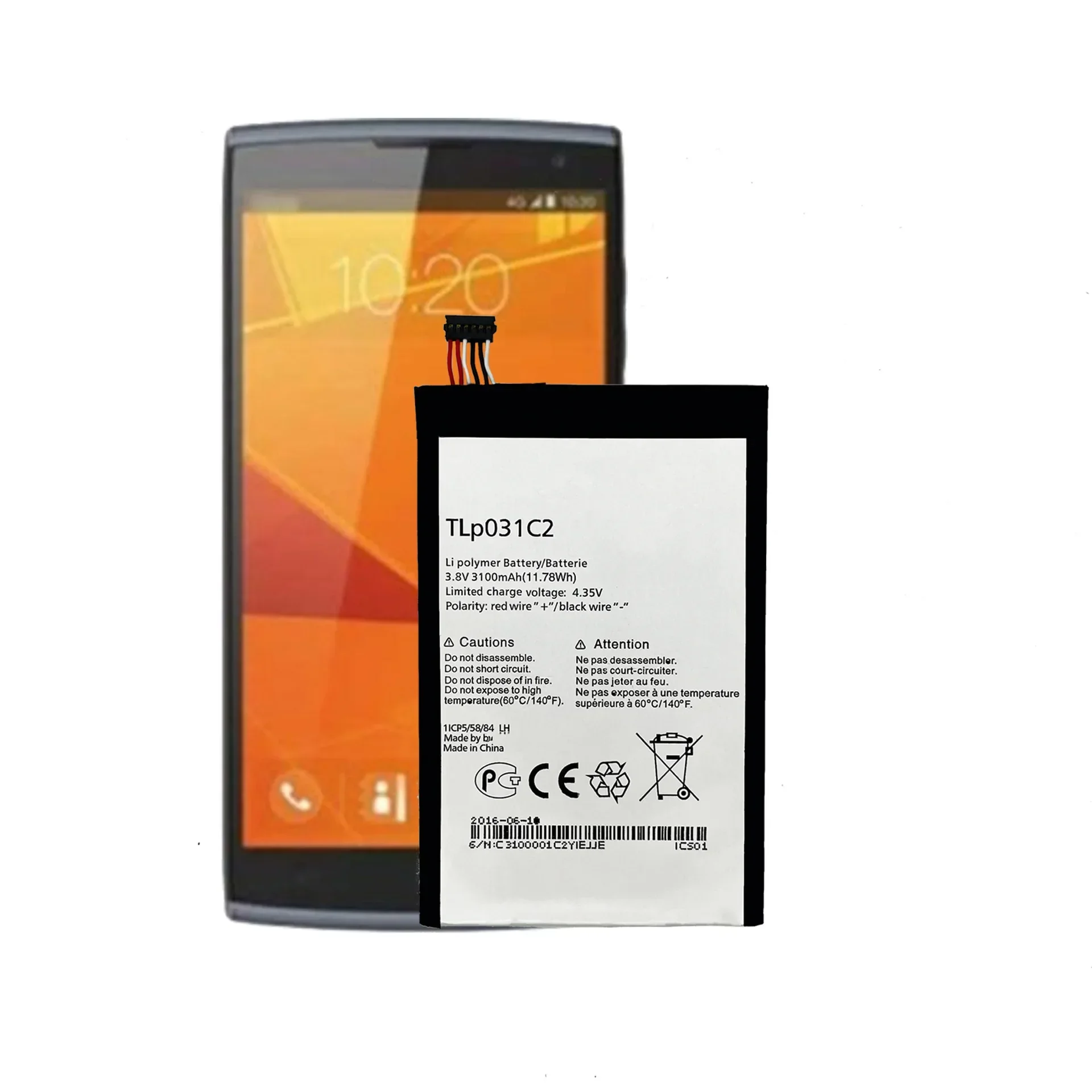 TLP031C2 Высококачественная сменная батарея для Alcatel BT-8030/B M812 3100 мАч встроенные новые