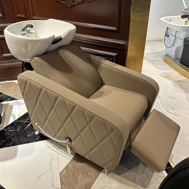 

Salon Shampoo Chair Hairdressing Treatment Professional Spa Shampoo Bed Beauty Salon Washbasin Sandalye Furniture Salon XY50SC