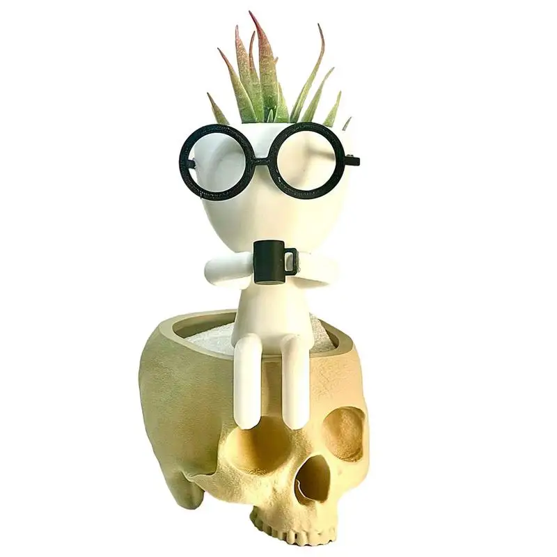 

Каучуковый гуманоидный плантатор, Креативный цветочный горшок, гуманоидные плантаторы, орнамент, смешной праздничный подарок, украшение для дома