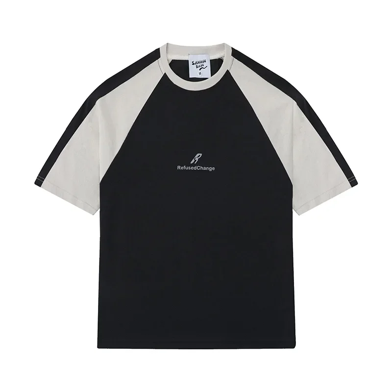 Лето 2024 новинка винтажные футболки с короткими рукавами мужские и женские в