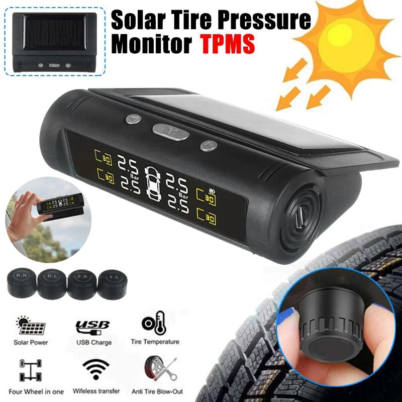 

For Truck Car TPMS Tire Pressure Monitoring System Iinternal Sensor LCD Color Screen Monitoring Tire Pressure Range