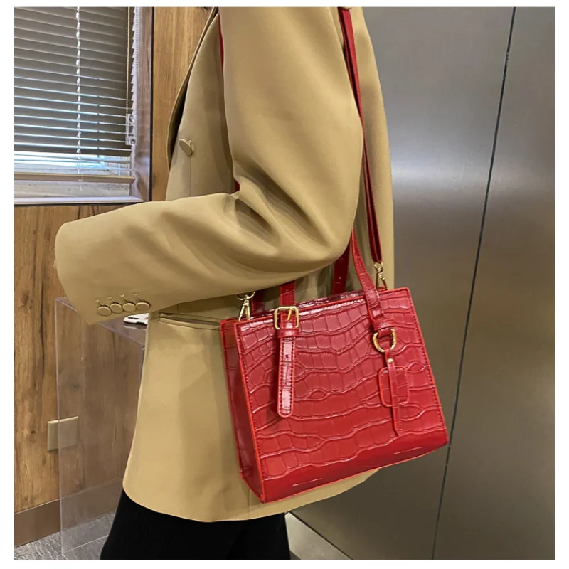 Stone Bag Large Capacity Fashion Trend Shoulder Bag Female Texture Tote Bag Bags for Women