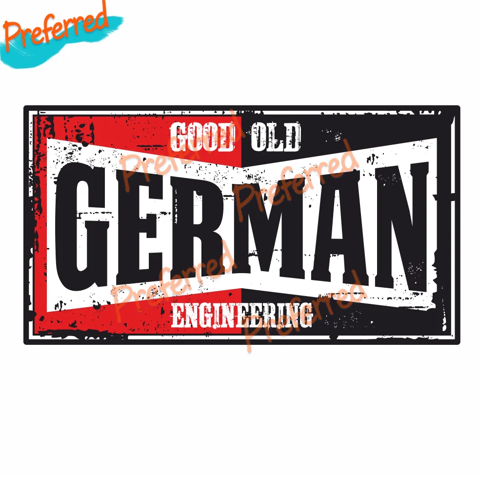 Немецкая техника, Классическая наклейка для автомобиля Oldschool, тюнинг крыс, высокое качество, KK, виниловый чехол, царапины, водонепроницаемый ПВХ