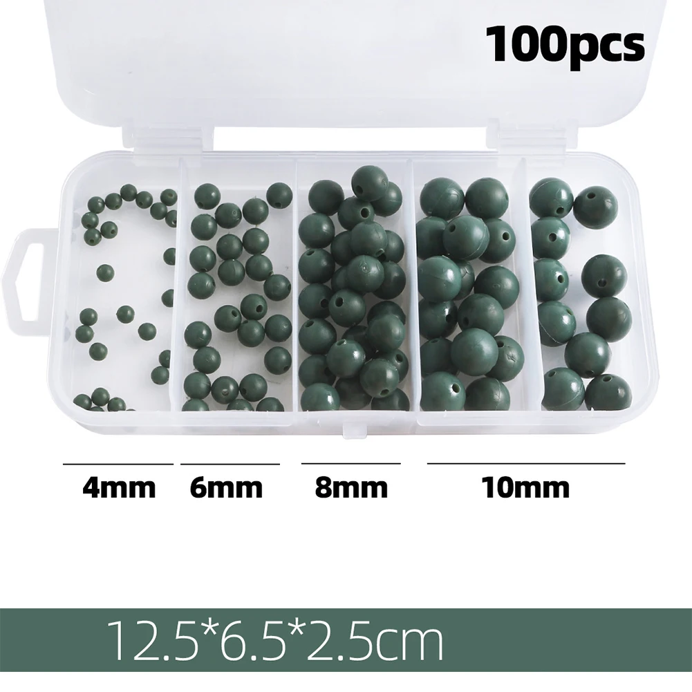 

10pcs/Box Carp Fishing Beads Rubber Shock Impact Rig Bead 4/6/8/10mm Tackle Kits Outdoor Fishing Accessories Tackle Pesca