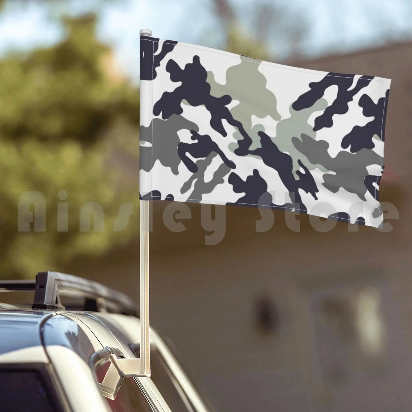Серый Камуфляжный узор уличный декор флаг автомобиля камуфляжный пейнтбол