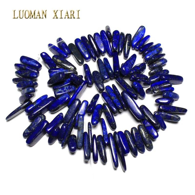 

Wholesale 12-20 mm Stick Shape Lapis Lazuli Blue Stone Beads For Jewelry Making DIY Necklace Bracelet Material Strand 15''
