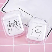art painting sexy boobs art kisses soft silicone tpu case for airpods pro 1 2 3 silicone wireless bluetooth earphone box cover