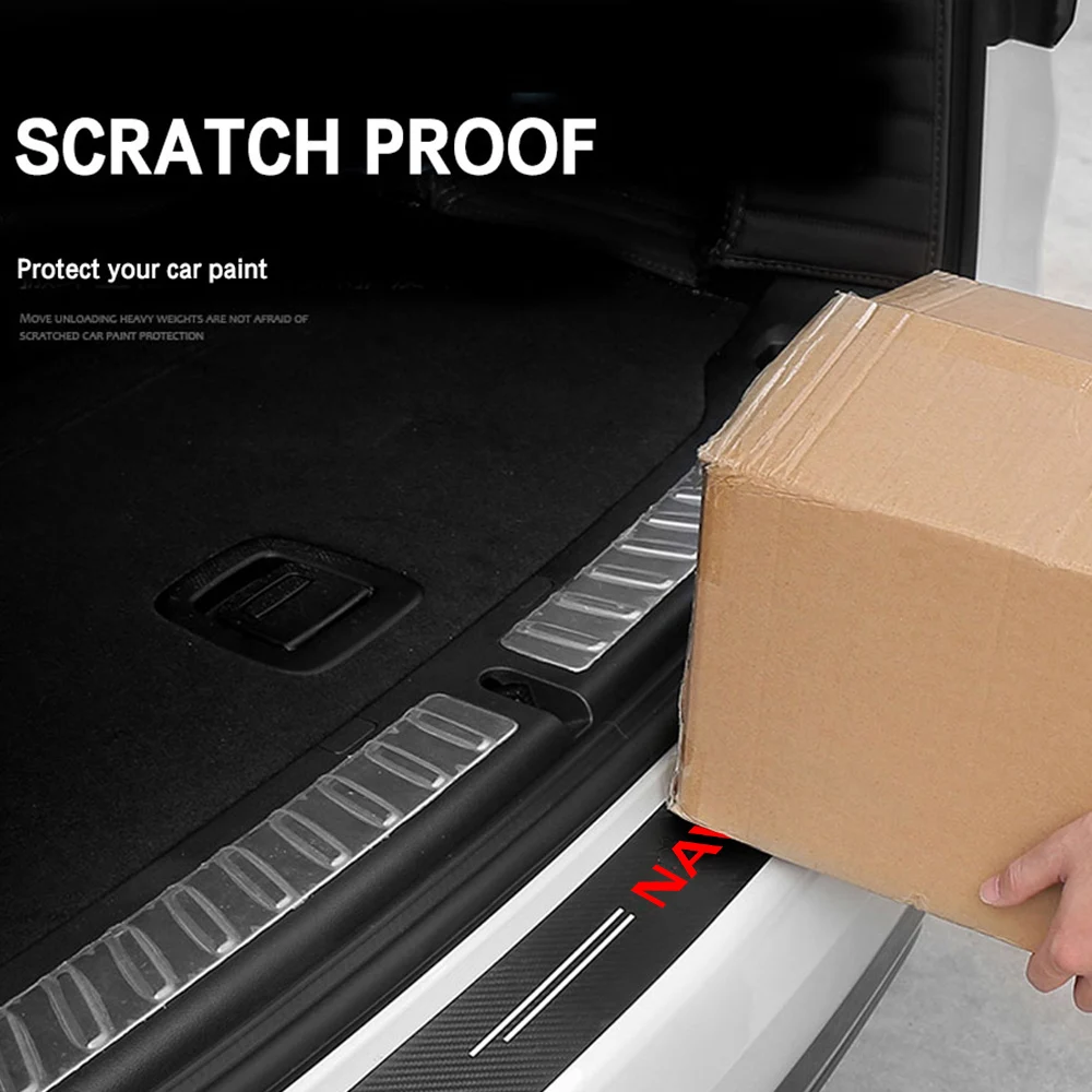 for Nissan navara np300 at32 rhd pro-4x n-trek 4pcs Car threshold sticker car accessories