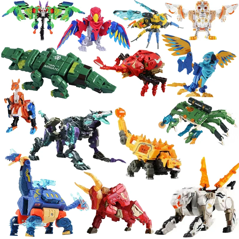 

16 Styles Transformation Robot Animal Anime Action Figure Model Zoo Collection Toys for Kids Navidad Juguetes Para Niños Gifts