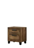 Nightstand, Rustic Oak Finish Night Table  Bed Side Table Bedroom Furniture 28593