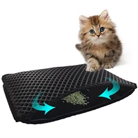 cat litter mat urine waterproof cat litter mat kitten litter mat easy clean scatter control washable 1824in2230in black