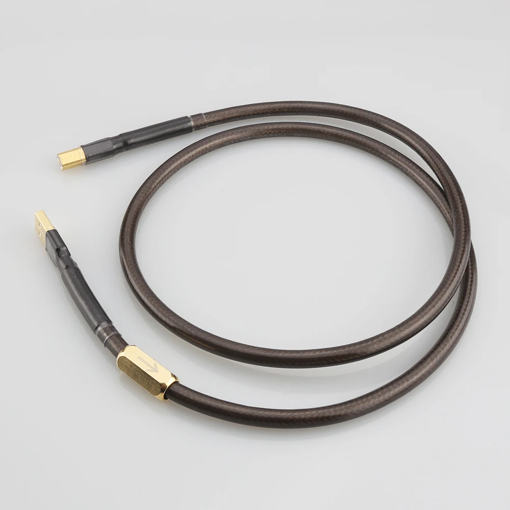 Фото Посеребренный 7N OFC USB-кабель A56, цифровой USB-кабель, Hi-Fi USB-кабель, высококачественный кабель типа A для типа B Hi-Fi, кабель для передачи данных для... №3