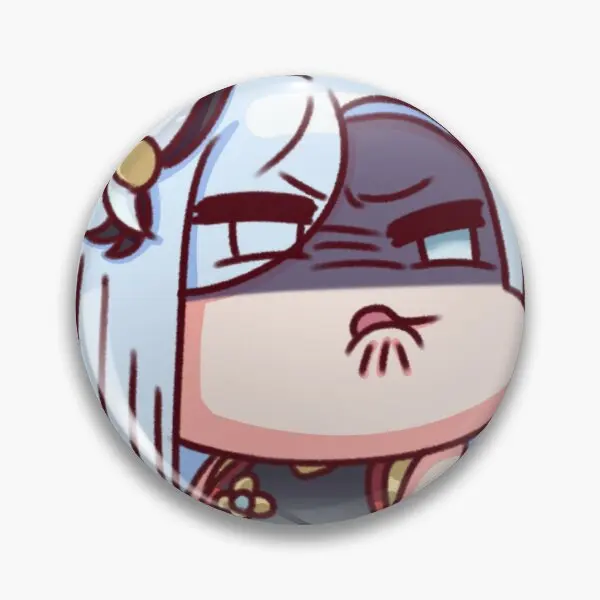 

Genshin Impact Shenhe Fan изготовленная мягкая булавка для пуговиц Женская металлическая Милая булавка для лацкана с мультяшным рисунком модная забав...