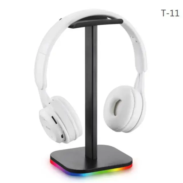 Computer Gaming Headset stand Headphone Table Display Stand Hanger With RGB Rhythm Light USB Ports Headphone Stand Accessories 5
