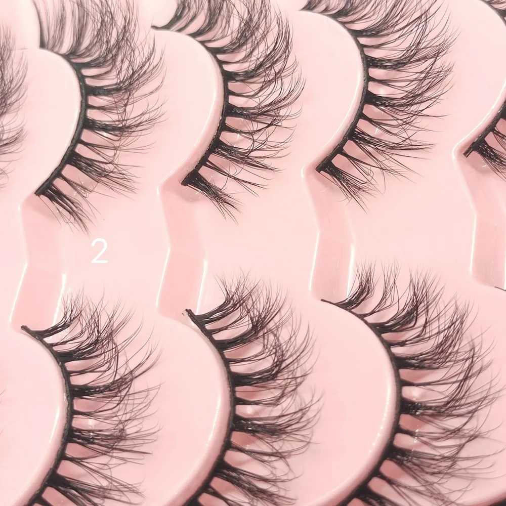 

Многоразовые ресницы 8D, норковые ресницы, пушистые мягкие натуральные перекрестные ресницы для наращивания, искусственные ресницы из иску...