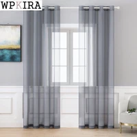 romantic sheer curtain for living room background wall more colors solid voile drape kitchen bay window partition valance e