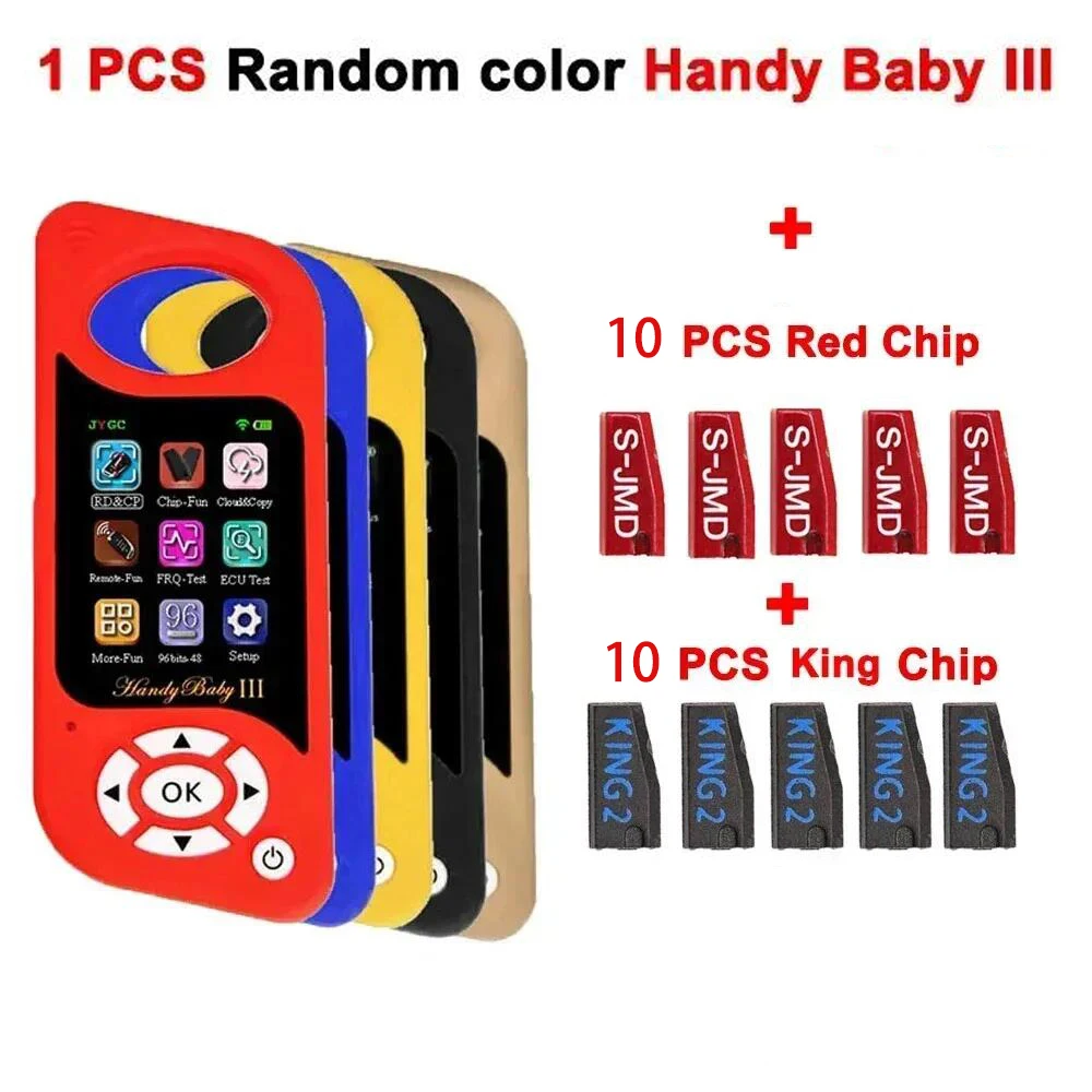 

Удобный ручной автоматический программатор ключей Baby 3 III для 4D/46/48/G/King Chip с бесплатной 96-битной 48-функцией, многоязычный Wi-Fi режим