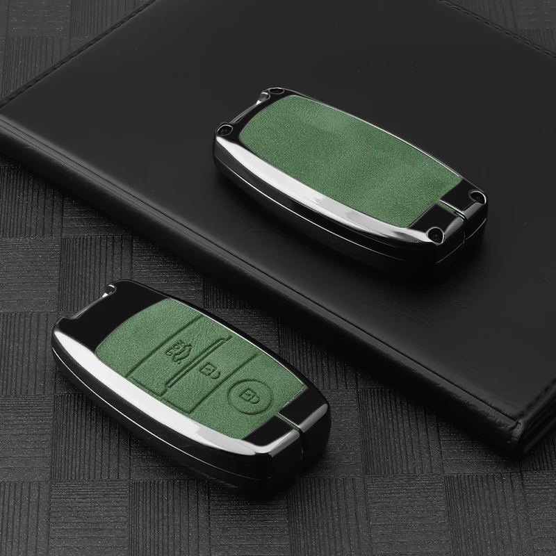 

Zine Alloy Leather Car Key Case Shell for Kia K3 K4 Sportage K5 Kx3 Kx5 Kx7 Sorento Kx Cross Ceed Key Fob Cover Flip Protecter