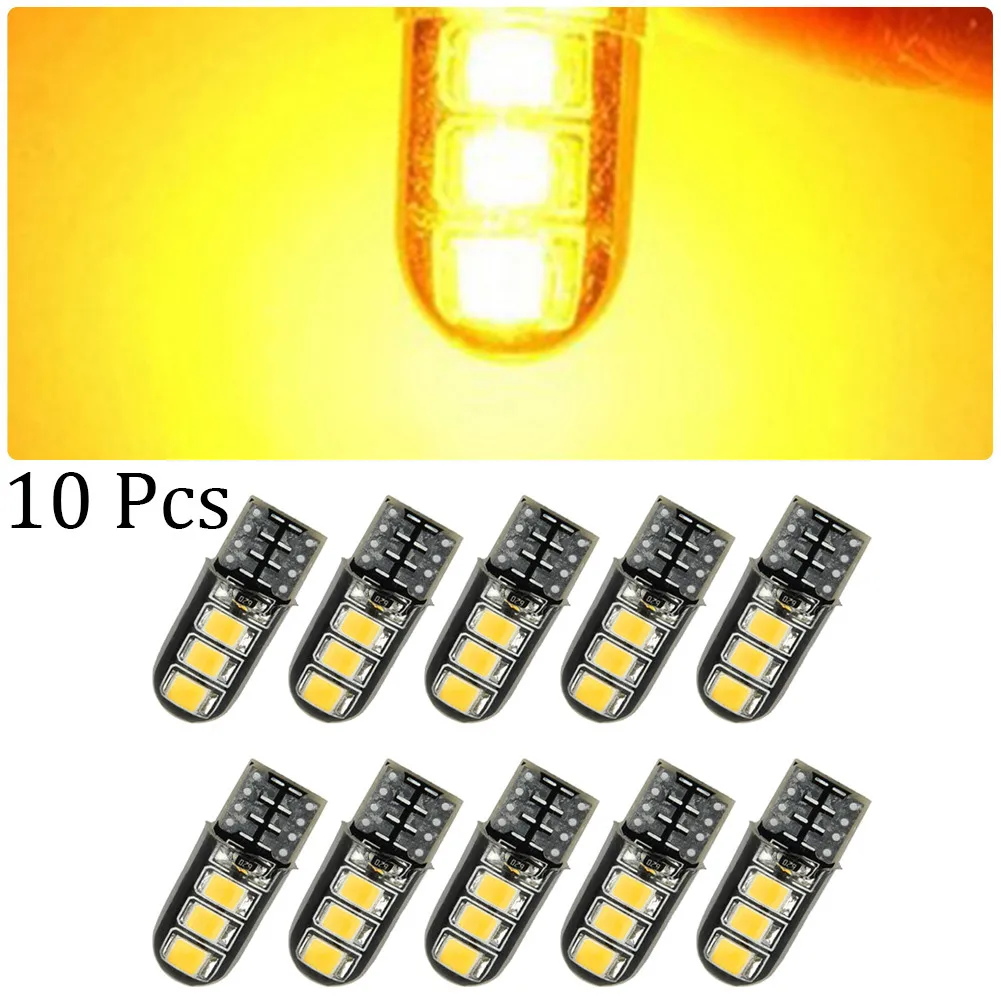 

Силиконосветильник ПА для чтения, 10 шт., T10 2835 6SMD, силиконовая лампа с широким дисплеем, лампа для номерного знака, лампа для чтения, лампа DRL, с...