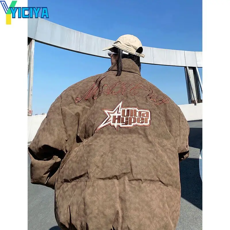YICIYA Warm Parkas For Women 2023 Winter Jackets Straight Thick Zipper Casual Cotton Padded Coat Streetwear Y2k Jacket For Women