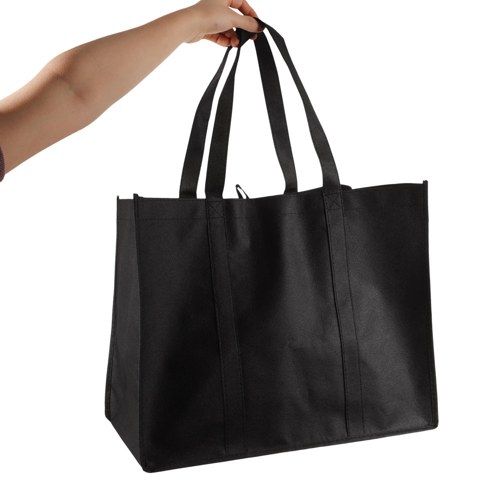 5pcs Outdoor Picnic Bags Foldable Bento Carrying Bags Handheld Shopping Lunch Bags