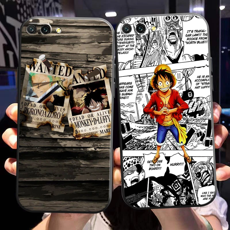 

One Piece Comics Phone Case For Huawei Honor 10X 9X Lite Pro 10 10i 9 9A Funda Back Soft TPU Liquid Silicon Black