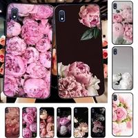 elegant pink purple peony flower on the vase phone case for samsung a51 01 50 71 21s 70 31 40 30 10 20 s e 11 91 a7 a8 2018