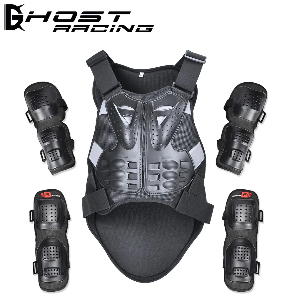 GHOST RACING Motorcycle Jacket Motocross Body Protector Riding Moto Protective Guard Armor moto Chest Back Protection Jacket