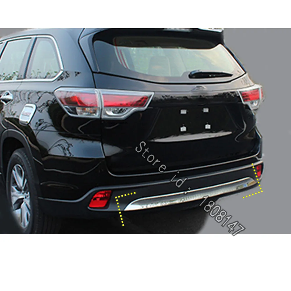 

For Toyota Highlander 2018 2019 2020 Car Sticker Protection Bumper Trim Rear Back Tail Bottom Hoods Pedal Molding Trunk 1pcs