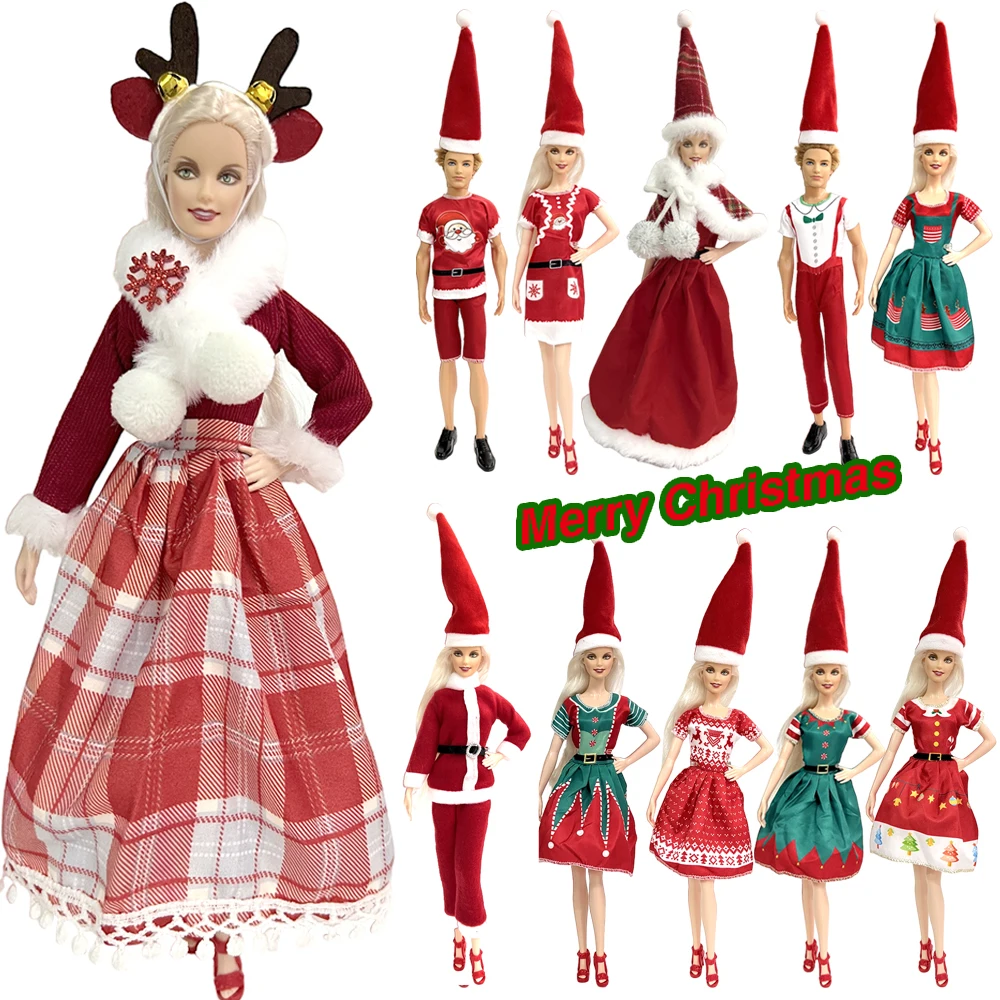 

NK Official Fashion Christmas Dress For 1/6 FR Ken Santa Claus Doll Accessories For Barbie Doll Cosplay Pretend Play Dress JJ
