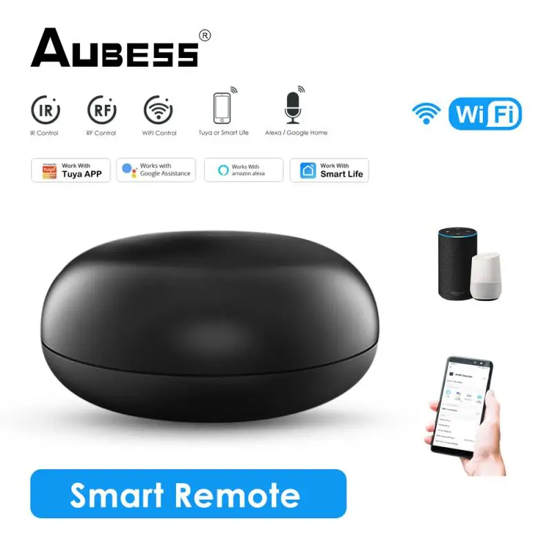 

Aubess IR Remote Control Wifi Tuya Smart Home Universal Infrared Controller For TV DVD AUD AC Works With Alexa Echo Google Home