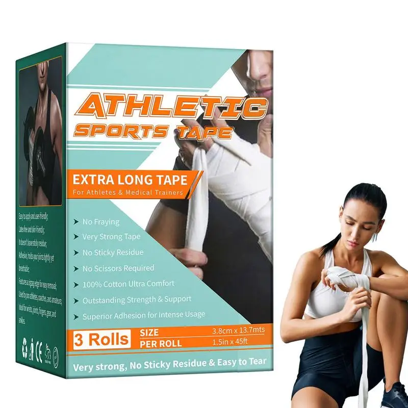 

Спортивная водонепроницаемая лента для мышц, 1, 5 х45 футов, эластичная лента для занятий спортом и тяжелой атлетикой, поддерживает мышцы и су...