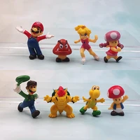 8styles a lot super mario brothers cartoon video game character luigi shy guy mushroom collectible puppets model toys kids gifts