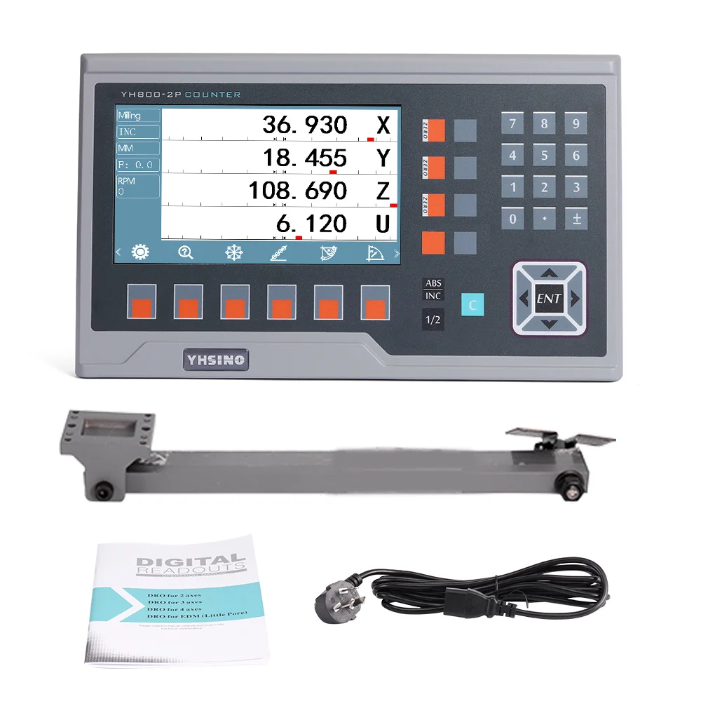 

Complete Set 3 Axis LCD Digital Readout DRO with 3 Pieces 0-1000mm Glass Linear Scale Encoder Sensor For Milling Lathe YH800-3