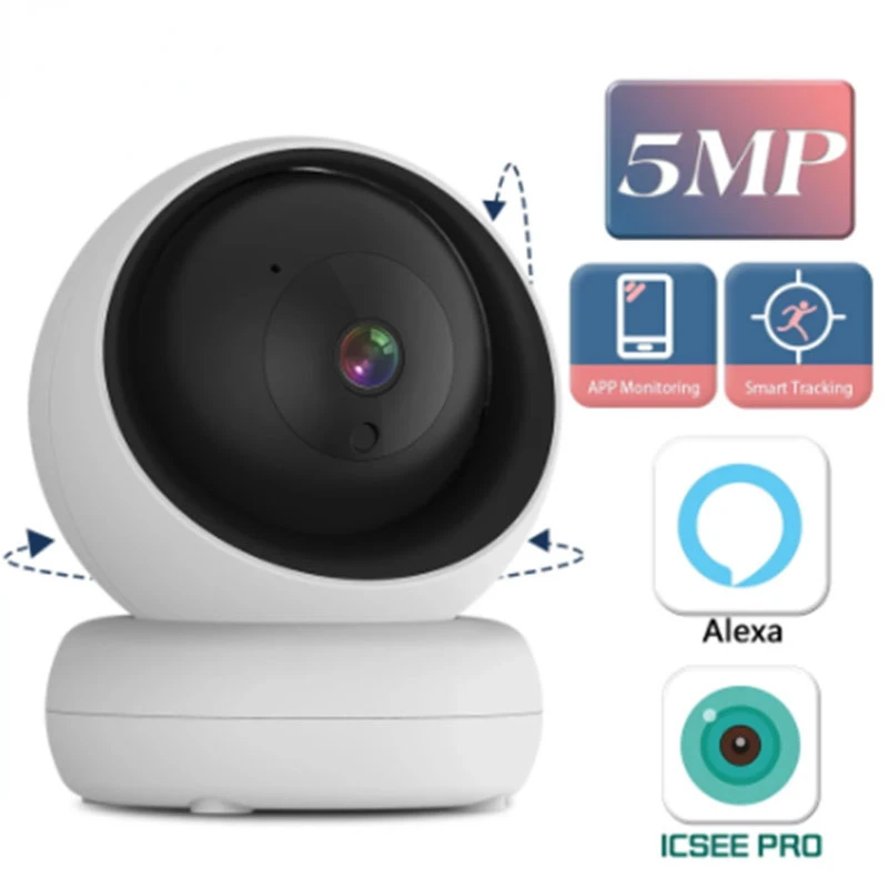 

IP-камера видеонаблюдения PTZ, 5 Мп, Wi-Fi, автослежение