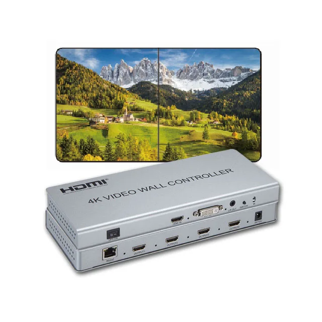 

4K 2x2 HDMI Video control make 4 monitors work as one display