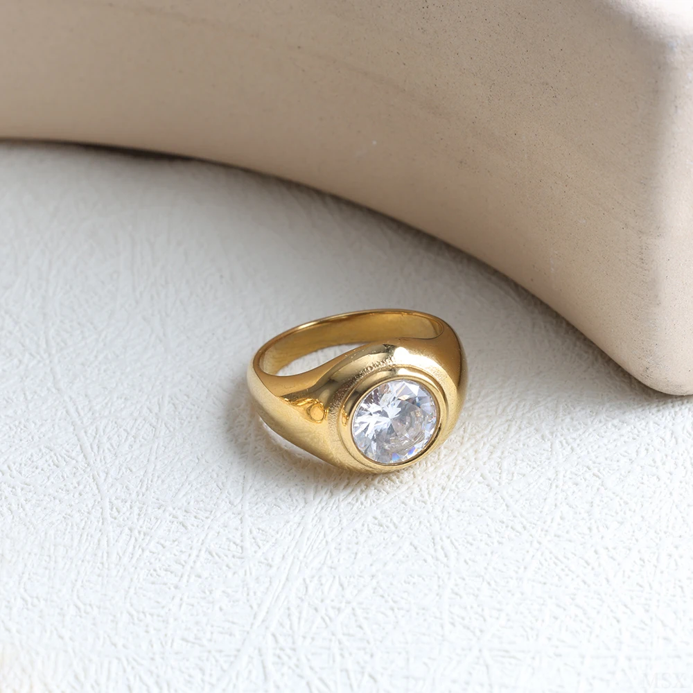 ZMfashion высококачественное кольцо из нержавеющей стали женское инкрустированное