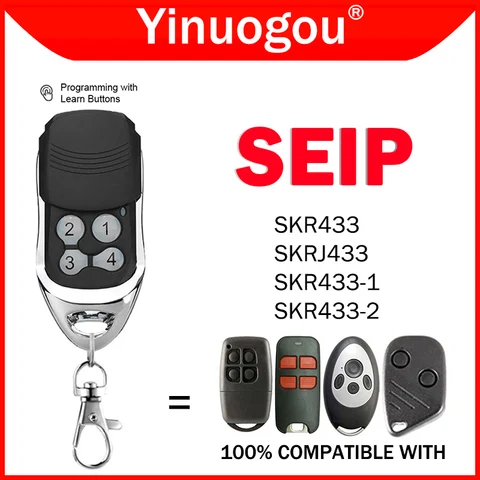 Пульт дистанционного управления для гаража SEIP SKRJ433 SKR433-1 SKR433-3 433 МГц, барьерное управление воротами, команда открывания дверей гаража, подвижный код