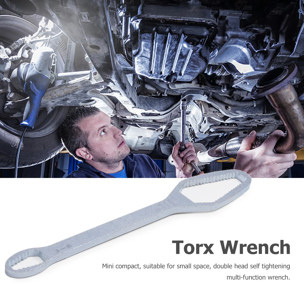 

3-17mm Maintenance Spanner Self-tightening Chrome Vanadium Steel Universal Spanner Adjustable Double-head Repair Hand Tools