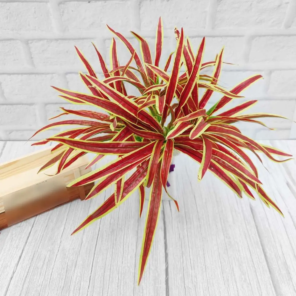 Пластиковые искусственные растения хлорофитума реалистичные зеленые шелковая