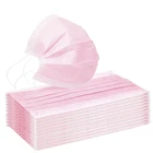 Одноразовая маска Нетканая, 3-слойная маска для лица, дышащая марлевая розовая с эластичным наушником для рта, 10-500 шт.