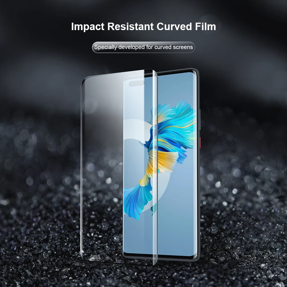 NILLKIN 2PCS Full Glue Screen Protector For Huawei Mate 40 Pro Full Coverage Soft  Film For Huawei Mate 40 Pro Plus With tools