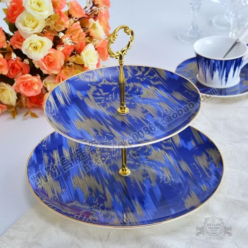 Фантом фруктовый Sü Baş닥 Platte britischen Nachmittag Doppels chicht Bone China Geb ислам Dessert Kuchen platte