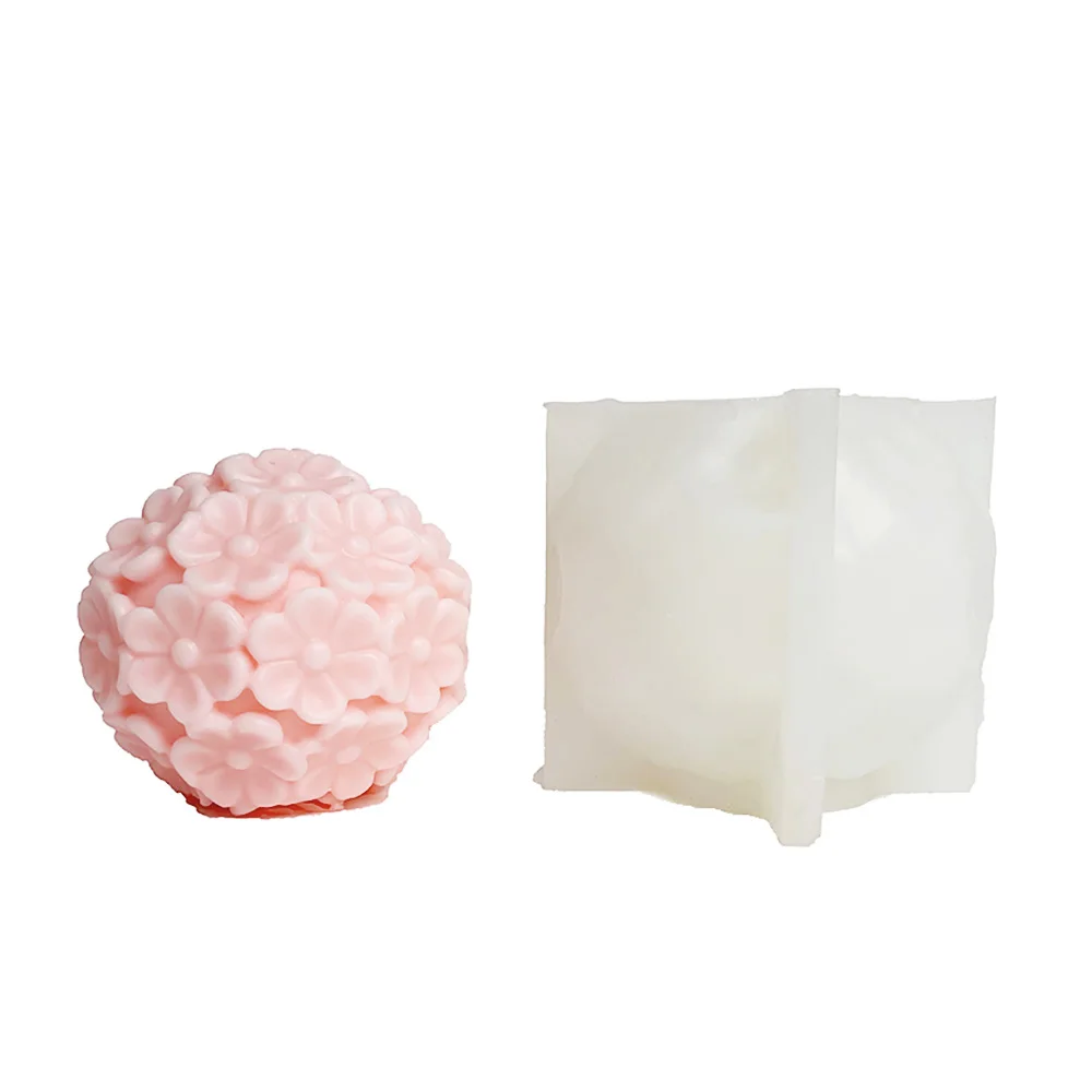 Симпатичная цветочная шаровая свеча силиконовая форма из эпоксидной смолы