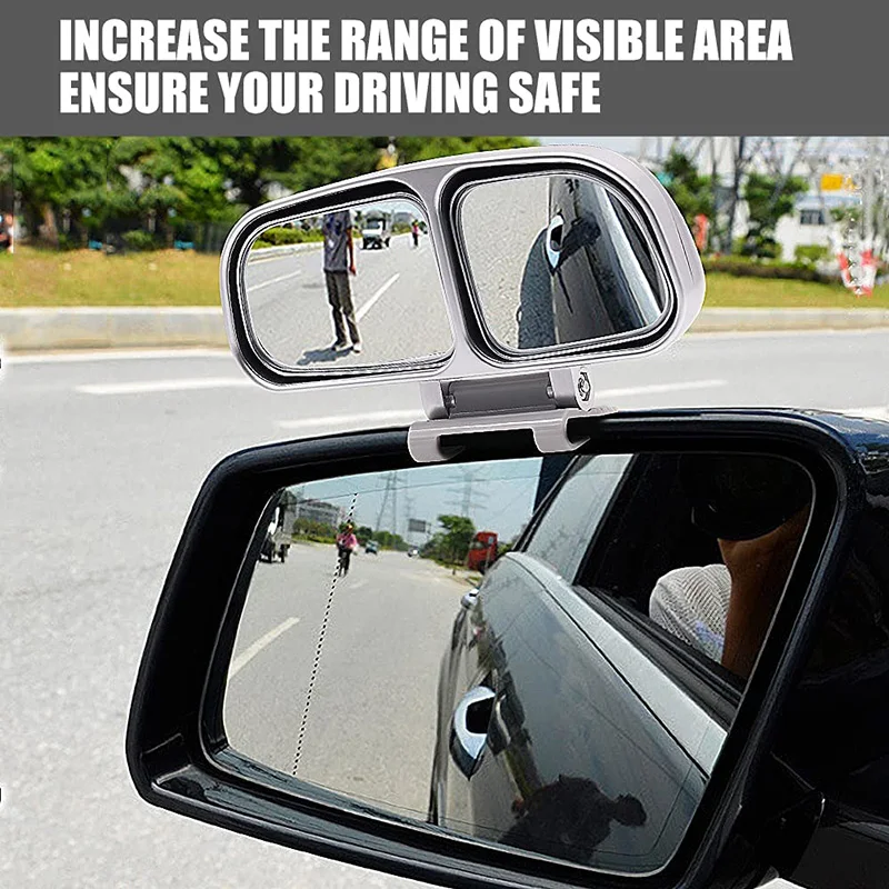 Car Blind Spot Rearview Mirror Wide Angle Adjustable With Double HD Convex Glass for Parking Reversing Auxiliary Side |