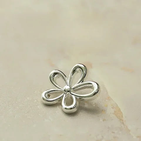 Металлические пуговицы с цветочным хвостовиком 10 шт.